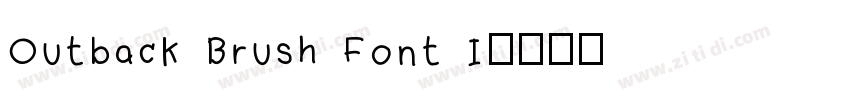 Outback Brush Font I字体转换